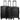 Travelite Millennium - 4-Rollen-Trolley Set 3tlg. erw. (black)