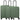 Travelite Air Stripe - 4-Rollen-Trolley Set 3 tlg. (green)